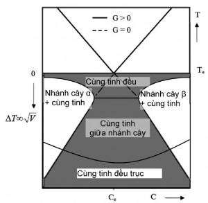 Hình 2. Vùng hình thành cùng tinh đều (xám)